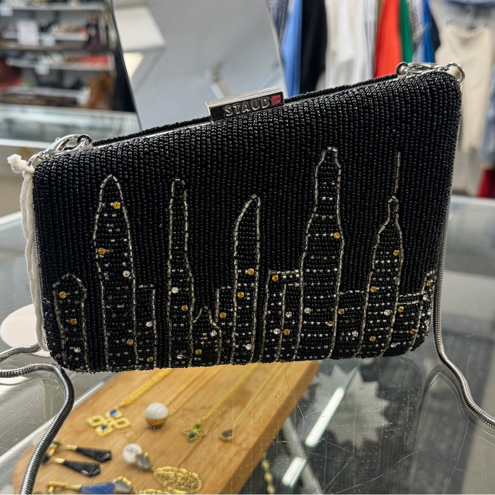 STAUD Carmella NYC Skyline Beaded Clutch - Picture 3 of 16